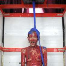 bosunbob: Adorable, Asian, Ayla, topless in the gunge tank