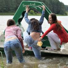 ufa217: Elena, Greta and Marianna have fun in the lake.