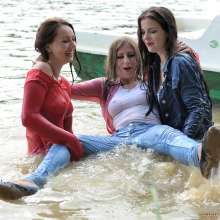 ufa217: Elena, Greta and Marianna have fun in the lake.