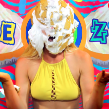 PieZone: Snobby Blonde Model Gets Pied and Slimed on New Gameshow Episode!