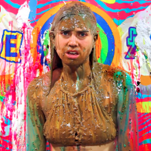 PieZone: Snobby Blonde Model Gets Pied and Slimed on New Gameshow Episode!