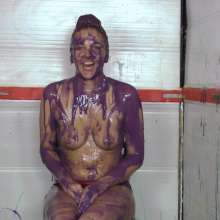 bosunbob: Kara topless in the tank and she actually wants to be gunged!
