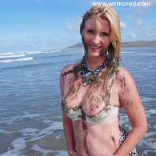 WSMProductions: Mrs. CC in the cold sea again in 'Sea Beauty'  wsm