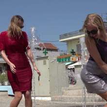 LisaMoomin: Ania And Lisa Fountain Fun!