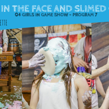 walking the plank: 'new'  Pie in the face and slimed--''game show 04 girls''  Program 07