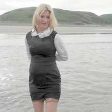 WSMProductions: Mrs. CC in her office clothes in the sea plus 126 images--wsm