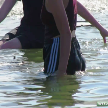 Alik: Sexy college girls. Bathing in the fountain