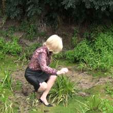mudmax62: Mrs. CC Expensive leather skirt in mud