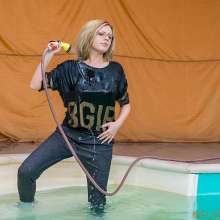 EuroWAM Team: Patricia got her sport clothes a little wet