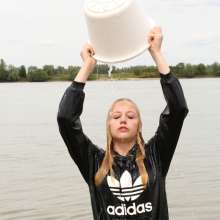eileenvogel: Eileen soaked in an Adidas hoodie and leggings