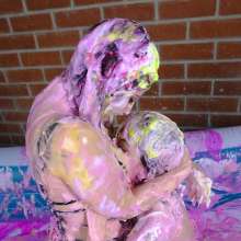 messyhot: Lum and Honey Heptane Slime Wrestling Pie Fight