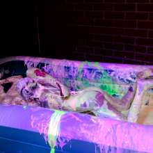 messyhot: Lum and Honey Heptane Slime Wrestling Pie Fight