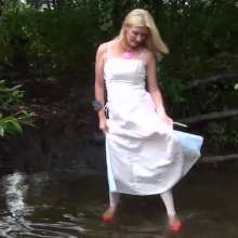 WSMProductions: Muddy Fun--Mrs. CC in Mud Slut 4  the White Gown