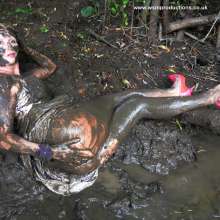 WSMProductions: Muddy Fun--Mrs. CC in Mud Slut 4  the White Gown
