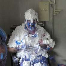 messyjojo: Mikeys first proper sploshing experience