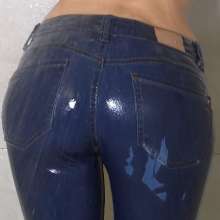 lofw: Really hot wet jeans masturbation