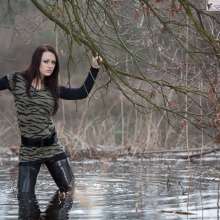 bootedbabes: Thigh Boots in the River