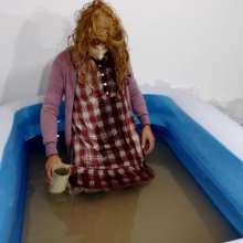 Wetlook Doll: Wet Casual Red Dress