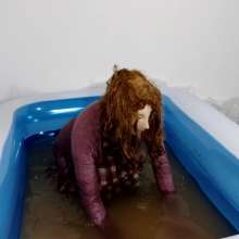 Wetlook Doll: Wet Casual Red Dress