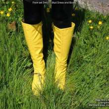 DungeonMasterOne: Honeysuckle gets muddy in her party dress and go-go boots!