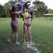FunFilled Photography: College Girls Rach and Ash Pie and Slime each Other!
