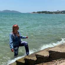 Wet_look_elena: Denim Outfit in the Sea and Shower