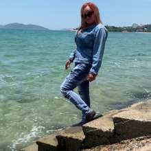 Wet_look_elena: Denim Outfit in the Sea and Shower
