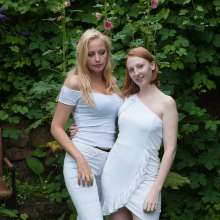 eileenvogel: W300 Eileen and Maya in wet white clothes