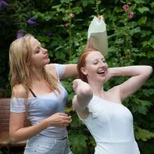 eileenvogel: W300 Eileen and Maya in wet white clothes