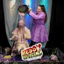 LiquidX: Maid Janey gets Pied and Slimed  by Head Mistress (pvc and Stockings)