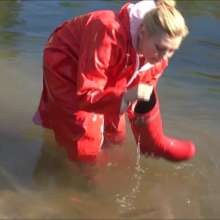 RevSlymsford: Juliana's Fetish Dream 2: Red Rubber Boots: Mud + Water