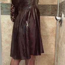 MadelineOasis: Hair Washing in a Black Cocktail Dress