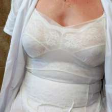 MadelineOasis: Real Nurse Uniform in Soaked in Shower
