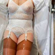 MadelineOasis: Real Nurse Uniform in Soaked in Shower