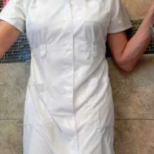 MadelineOasis: Real Nurse Uniform in Soaked in Shower