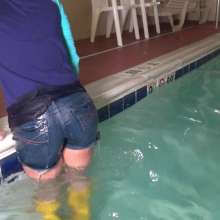Jayce: Pool Time in Hunters, Jeans and Ripping Reglan Tees