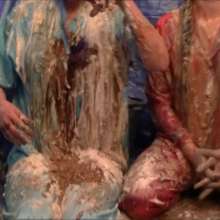 123gunge: Holly and Chloe: Satin, slime, sludge