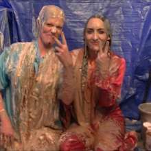 123gunge: Holly and Chloe: Satin, slime, sludge