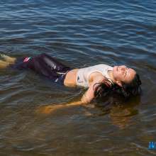 wet.look.me: Group Girls party in Pool and Melissa on the beach| Wetlook.biz