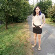 Perfectwetlook: Wet Skirt in the River