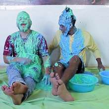 lovingmessy4you: 2 Guys Gunged in Barefeet