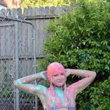 FunFilled Photography: Caprice Gets Pied and Slimed by Her Friend, Vanessa!