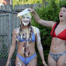 FunFilled Photography: Caprice Gets Pied and Slimed by Her Friend, Vanessa!