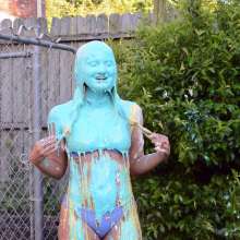 FunFilled Photography: Caprice Gets Pied and Slimed by Her Friend, Vanessa!