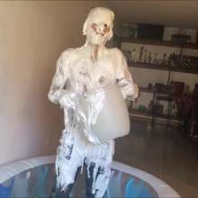 RevSlymsford: Chris's Slime Bath And Foam Cleanse In Jeans and Undershirt