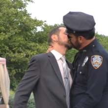 zave66: Cop Uniform and Suit Get Soaked In The Pool