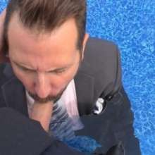 zave66: Cop Uniform and Suit Get Soaked In The Pool