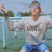 Wet Live Team: Exclusively on the Beach Andrii Blindfold!  Bathing Blindly