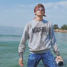 Wet Live Team: Exclusively on the Beach Andrii Blindfold!  Bathing Blindly