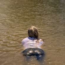 DMarieAllWet: Fun Swim in the Lake in Jeans and Wellies
